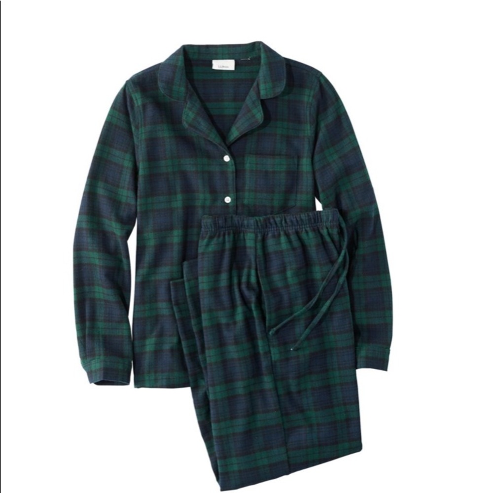 L.L. Bean Scotch Plaid Flannel Pajamas Set